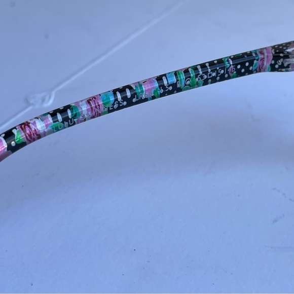 Lulu Guinness eyeglasses LR66 Black Floral Women’s Glasses Frames - Picture 9 of 10